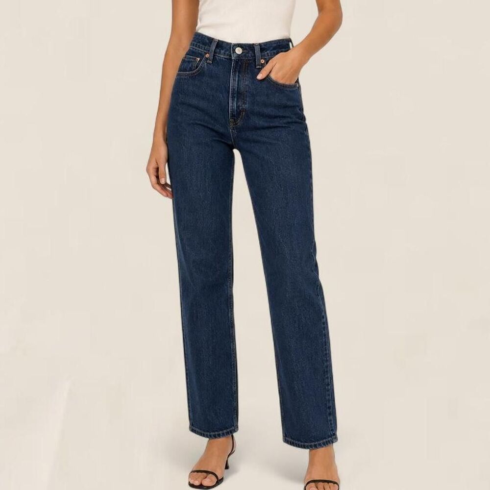 Reformation Pamela Ultra High Rise Straight Leg Jeans Wallis Wash Size 26 NWT - Picture 1 of 6